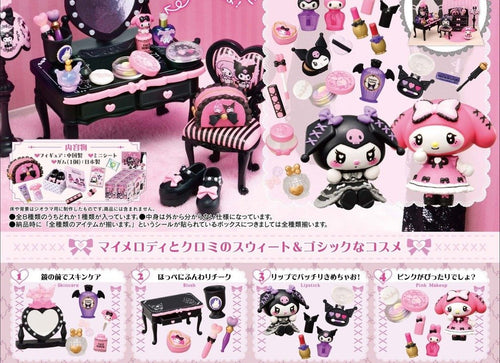 Load image into Gallery viewer, Re-Ment My Melody &amp; Kuromi Cosmetics Full set of 8 Mini Candy Toy
