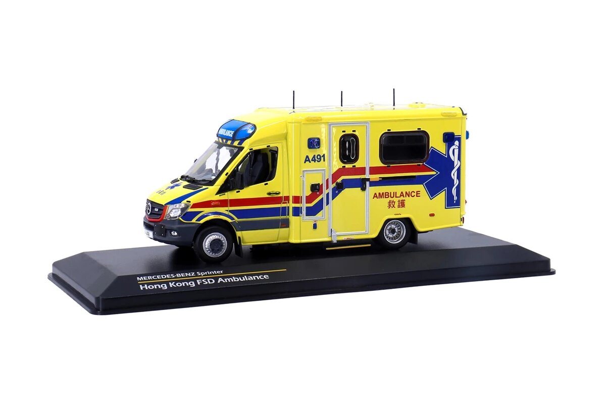 Tiny City Hobby 1/43 MERCEDES-BENZ Sprinter FL HKFSD Ambulance (A491) Model Car