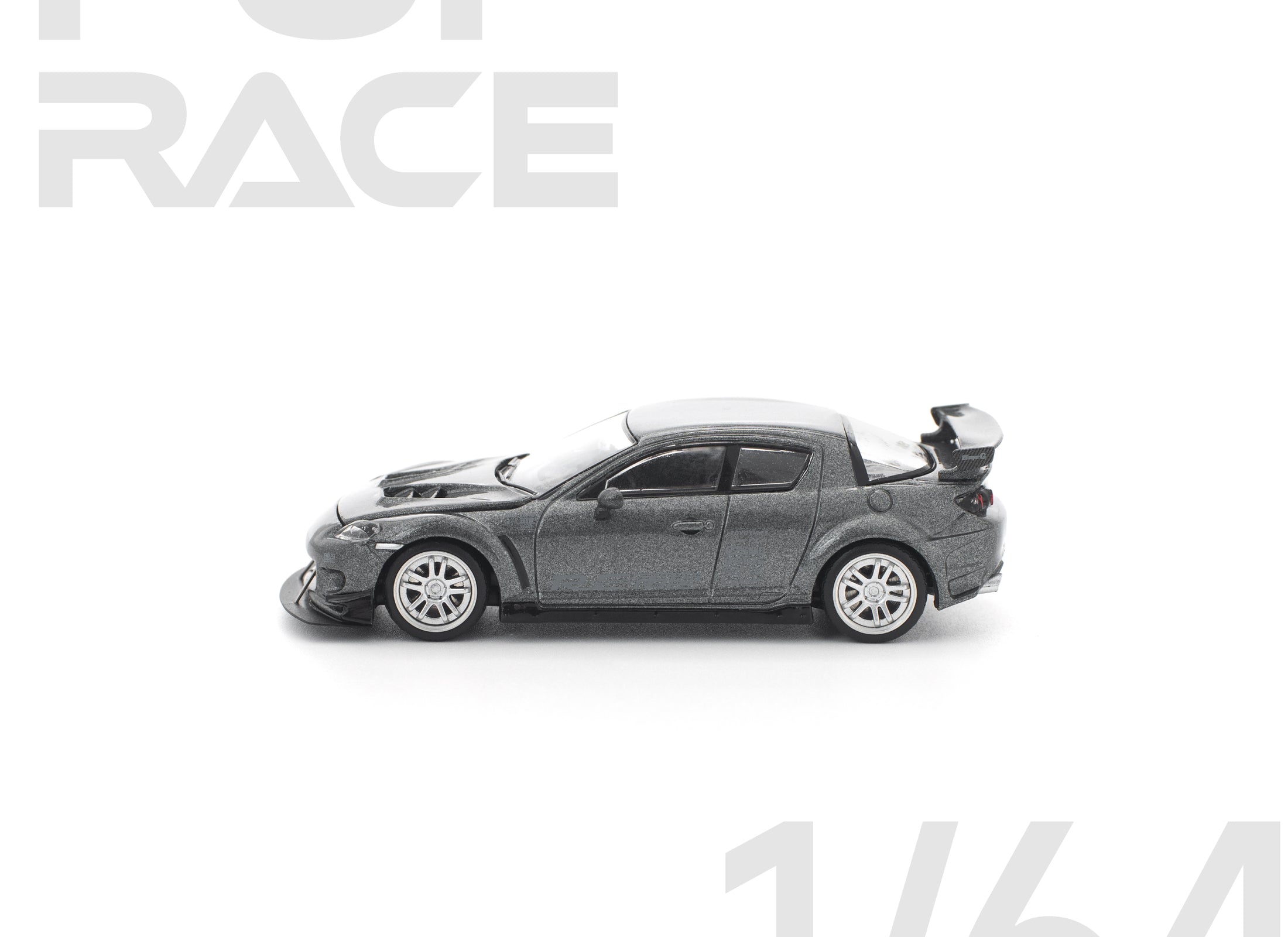 (Pre-order) POPRACE 1/64 MAZDA RX-8 RE-AMEMIYA GUN METAL Diecast Model Car