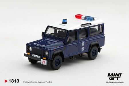 (Pre-order) Mini GT #1313 Land Rover Defender 110 Royal HK Police Tai Po Distrit