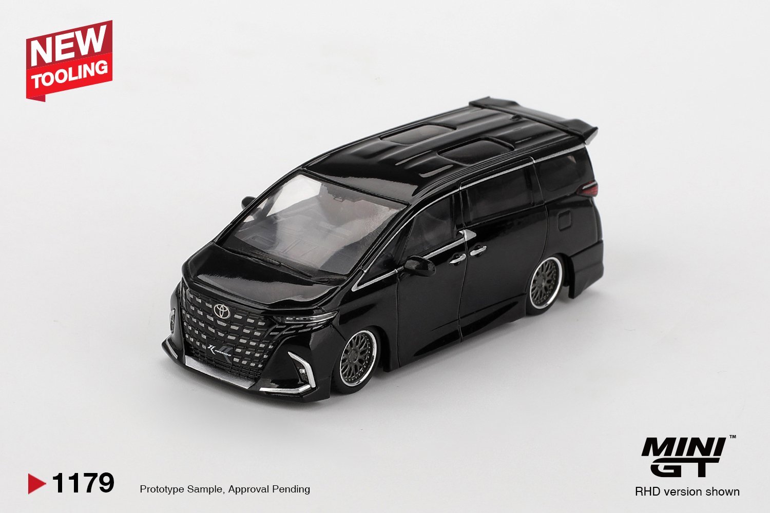 (Pre-order) MINI GT #1179 Toyota Alphard 40 KUHL Black LHD Diecast Model Car