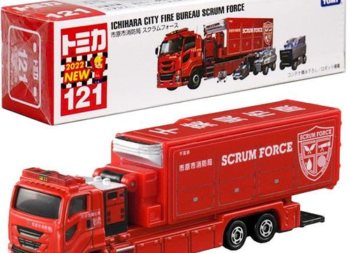 Load image into Gallery viewer, Takara Tomy Tomica Die-cast Car No.121 Ichihara Fire Department Scrum Force
