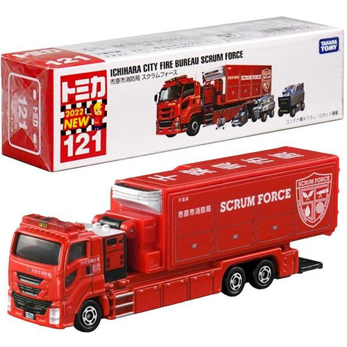 Load image into Gallery viewer, Takara Tomy Tomica Die-cast Car No.121 Ichihara Fire Department Scrum Force

