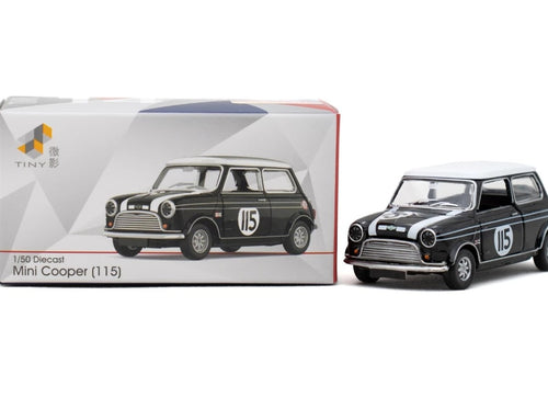 Load image into Gallery viewer, Tiny City Die-cast Model Car - 1/50 Mini Cooper Black (115)
