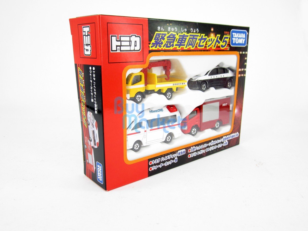 Takara Tomy Tomica Gift Emergency Vehicle Set 5 4X 7CM Diecast Toy Car Japan