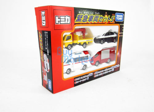 Load image into Gallery viewer, Takara Tomy Tomica Gift Emergency Vehicle Set 5 4X 7CM Diecast Toy Car Japan
