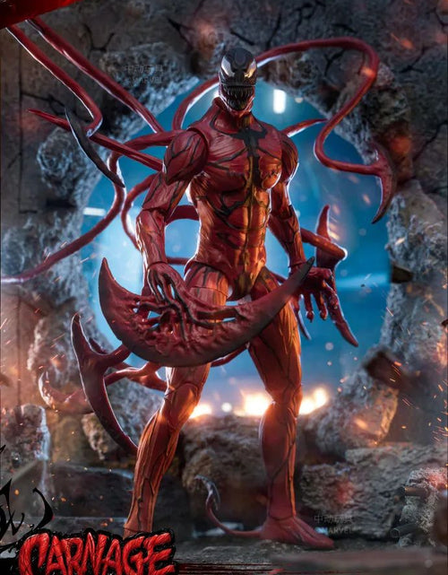 Load image into Gallery viewer, ZD Toys Marvel 9-inch 1/10 Venom Carnage Action Figure Set
