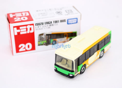 Load image into Gallery viewer, Takara Tomy TOMICA No.20 Isuza Erga Toei Bus Scale 1/136 Diecast Model Car
