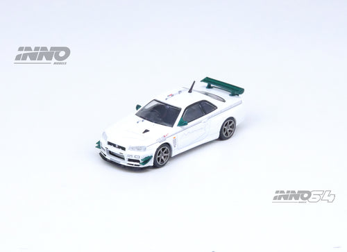 Load image into Gallery viewer, INNO64 MODEL 1/64 NISSAN SKYLINE GT-R (R34) V-SPEC Tuned by "MINE'S"
