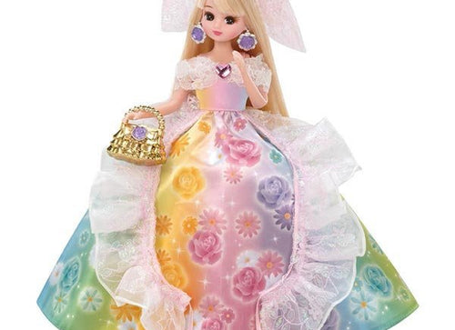 Load image into Gallery viewer, Takara Tomy Licca Chan Doll Dress -Dream Fantasy Magical Ribbon Flower Dress
