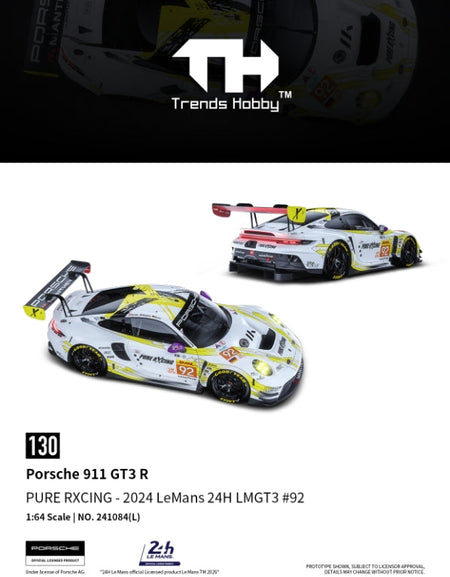 (Pre-order) Trends Hobby 1/64 Diecast Porsche 911 GT3 R- LeMans 24H 2024 #92