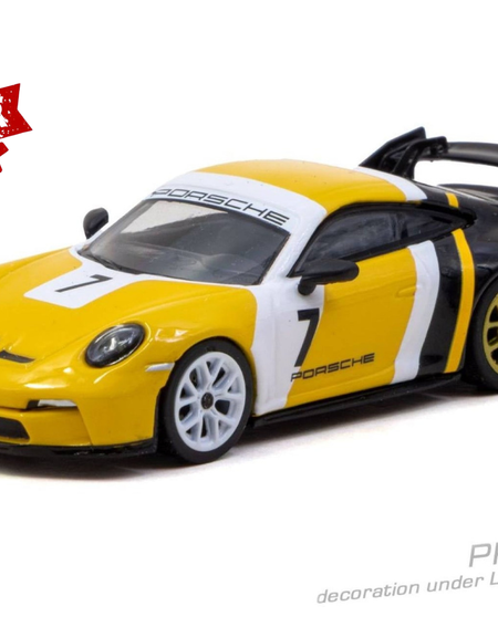 (Pre-order) Tarmac Works 1/64 Porsche 911 GT3 (992) Yellow / Black Diecast Model