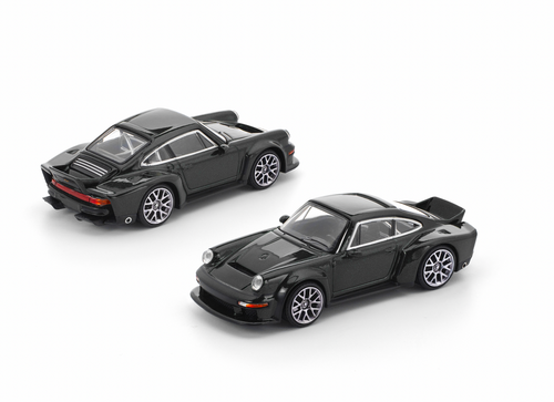Load image into Gallery viewer, (Pre-order) POPRACE 1/64 SINGER DLS TURBO (ROAD) BLACK Diecast Model Car
