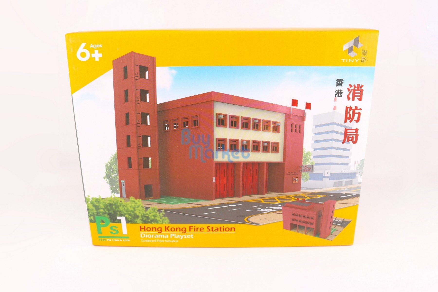 TINY City Hong Kong HK #PS1 Fire Station (Ma Tau Wai) Diorama Playset Model