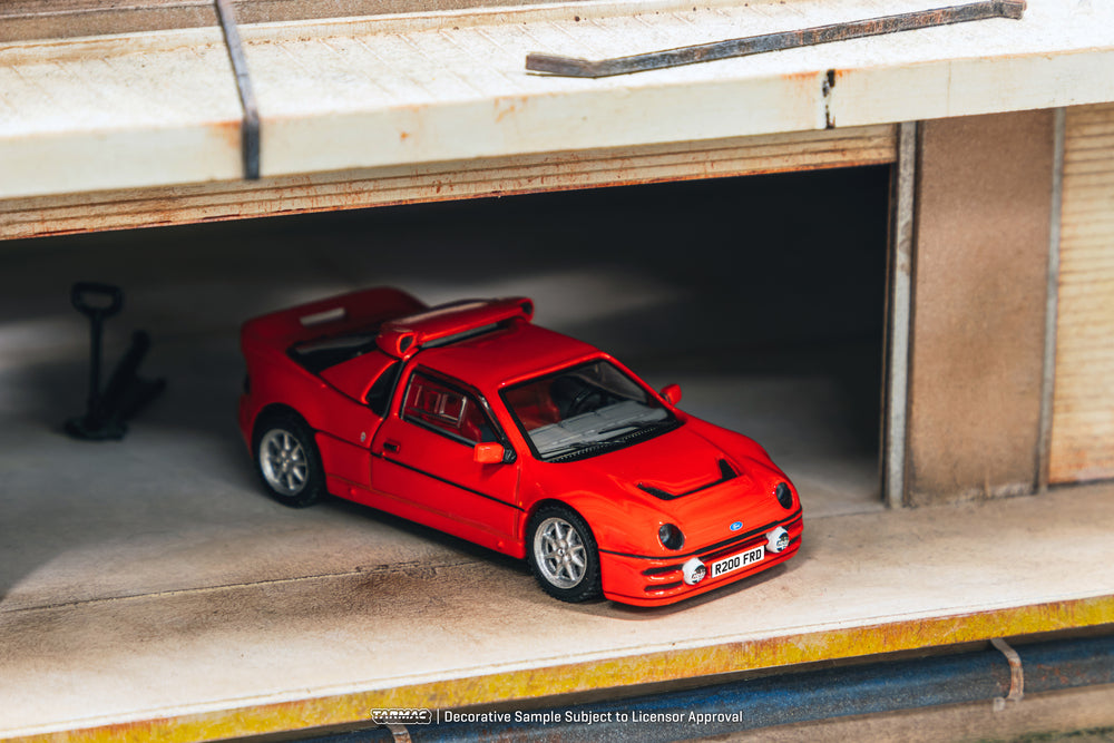 Tarmac Works 1/64 Ford RS200 Red Diecast Model Car