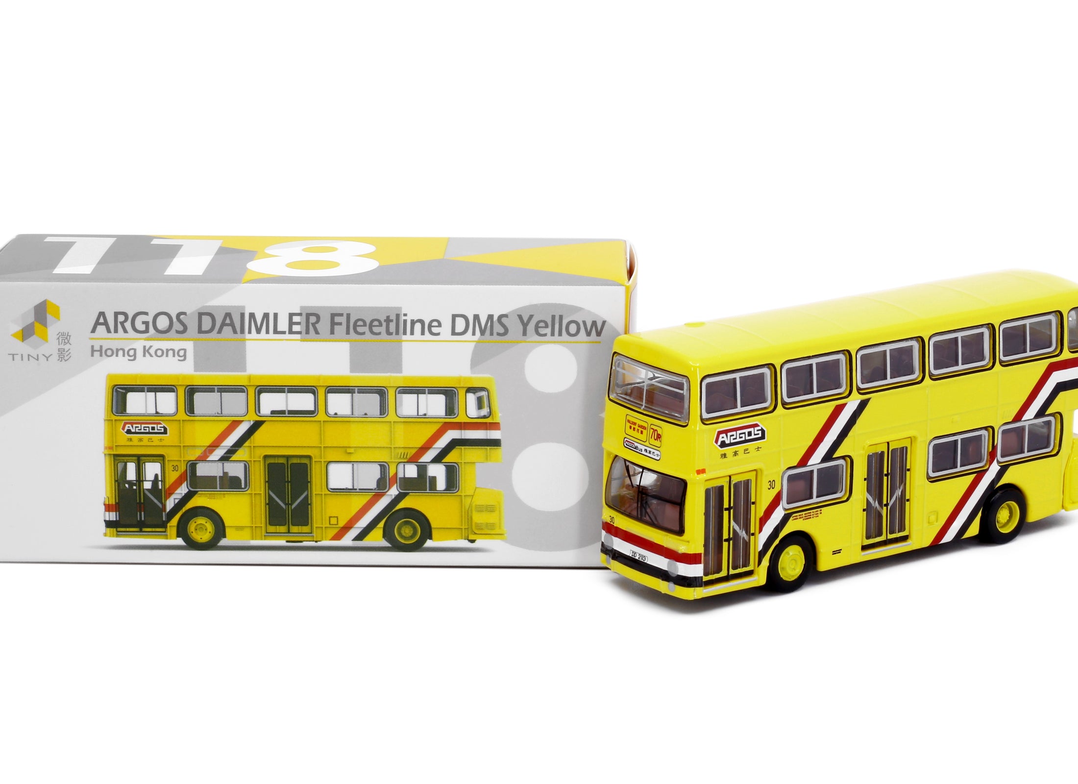 Tiny City 118 Die-cast Model Car - DAIMLER Fleetline DMS ARGOS (Yellow)