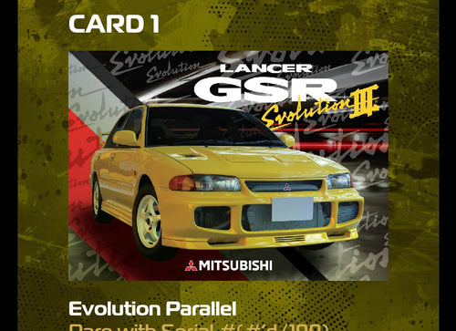 Load image into Gallery viewer, Tarmac Works 1/64 Mitsubishi Lancer GSR Evolution III Yellow Model
