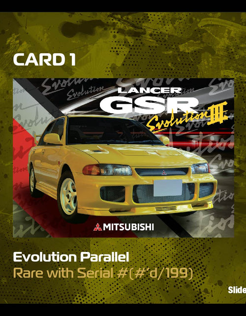 Load image into Gallery viewer, Tarmac Works 1/64 Mitsubishi Lancer GSR Evolution III Yellow Model
