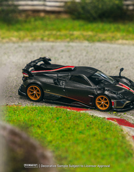 Tarmac Works 1/64 Pagani Imola Matt Black Carbon Fiber Model Car