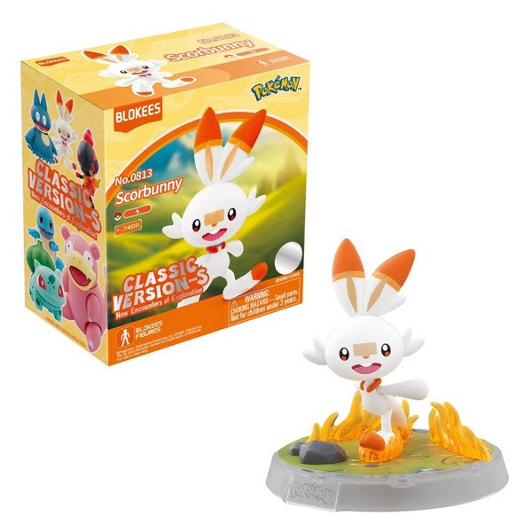Blokees Pokemon Classic Version-S Scorbunny Buildable Action Figure Model Kit