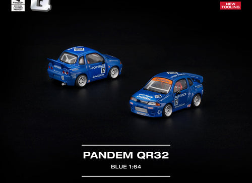Load image into Gallery viewer, (Pre-order) POPRACE 1/64 - PANDEM QR32 Blue Diecast Model Car
