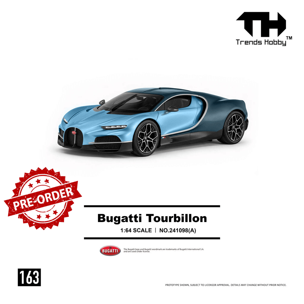(Pre-order) Trends Hobby 1/64 - #241098(A) Bugatti Tourbillon - Blue Atlantic