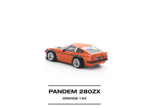 Load image into Gallery viewer, (Pre-order) POP RACE 1/64 PANDEM 280ZX ORANGE Diecast Model Car #PR640317
