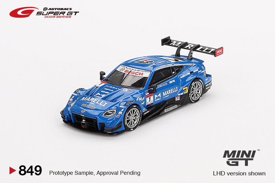 Mini GT #849 Nissan Z GT500 #1 MARELLI IMPUL Z TEAM IMPUL 2023 SUPER