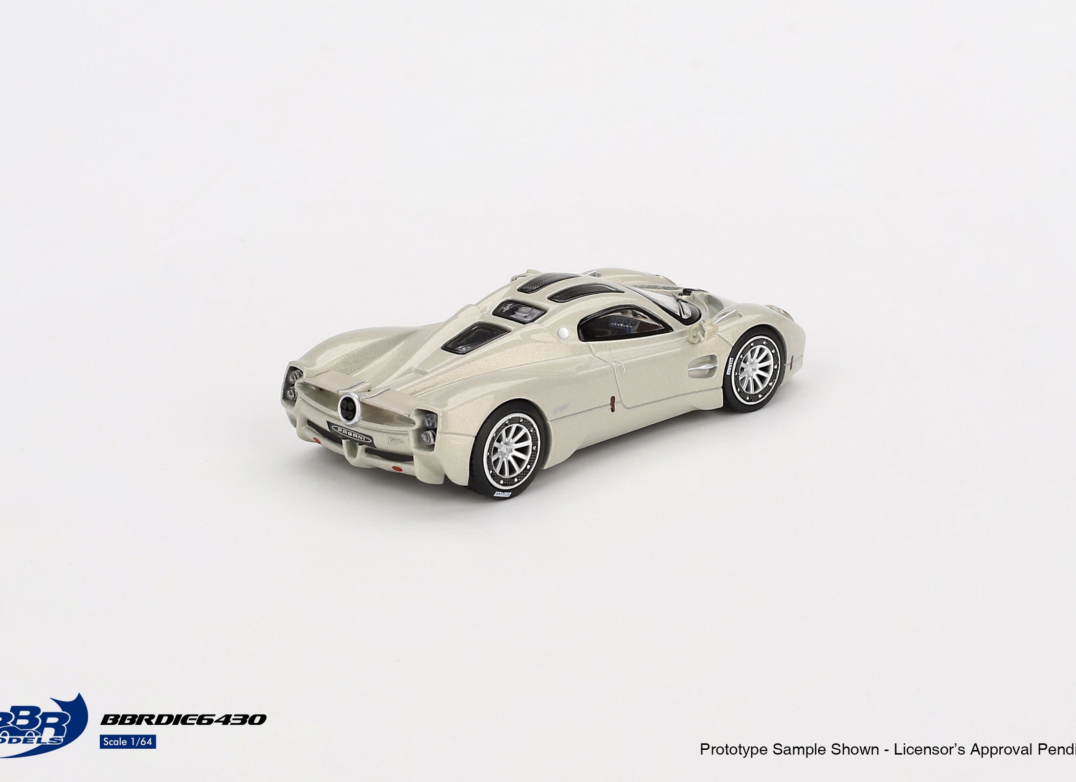 BBR 1:64 Pagani Utopia Presentation Grigio Rinascimento Model Car