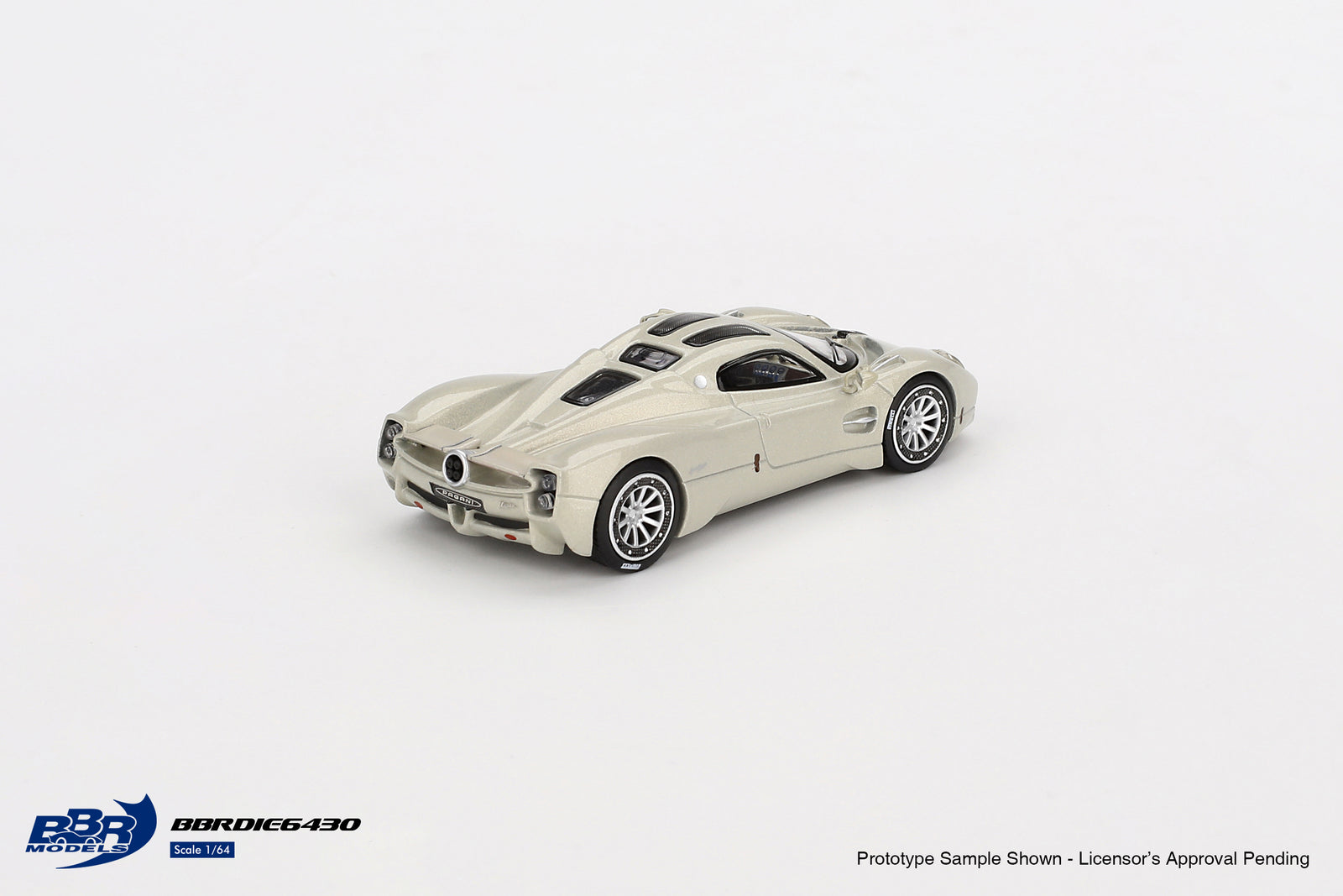 BBR 1:64 Pagani Utopia Presentation Grigio Rinascimento Model Car