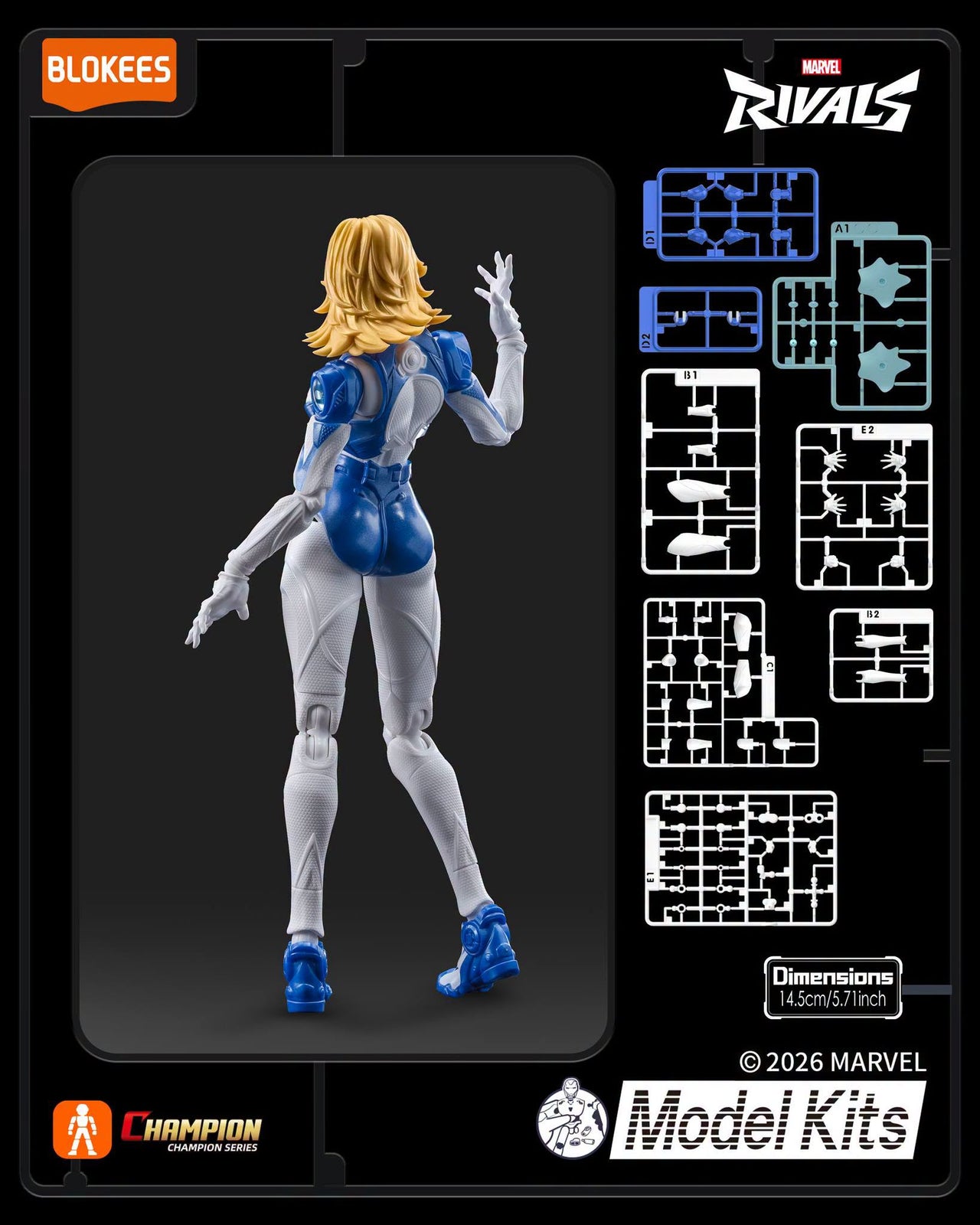 Blokees Marvel Rivals Champion Class Invisible Woman Model Kits Action Figure