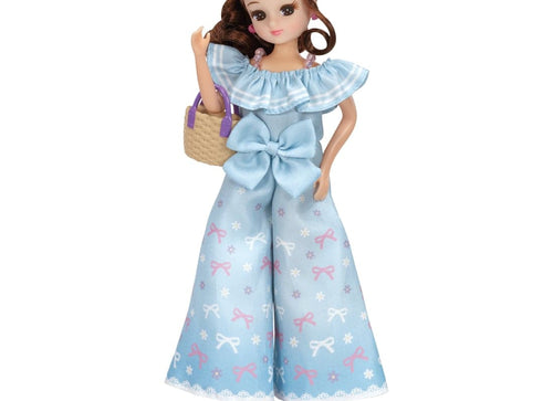 Load image into Gallery viewer, Takara Tomy Licca Chan Doll Dress LW-07 Blue Vacation (NO DOLL)
