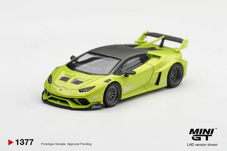 (Pre-order) Mini GT #1377 Lamborghini Huracán LB★WORKS Lime Metallic RHD