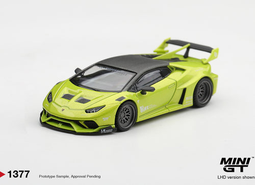 Load image into Gallery viewer, (Pre-order) Mini GT #1377 Lamborghini Huracán LB★WORKS Lime Metallic RHD
