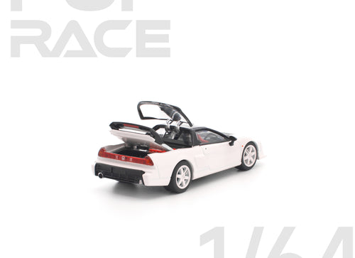 Load image into Gallery viewer, (Pre-order) POP RACE 1/64 HONDA NSX-R GT WHITE Diecast Model Car #PR640407
