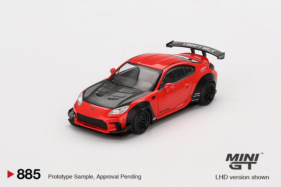 Mini GT #885 1/64 Toyota GR86 LB Nation Red LHD Diecast Model Car