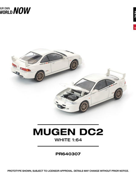 (Pre-order) POP RACE 1/64 MUGEN DC2 WHITE Diecast Model Car