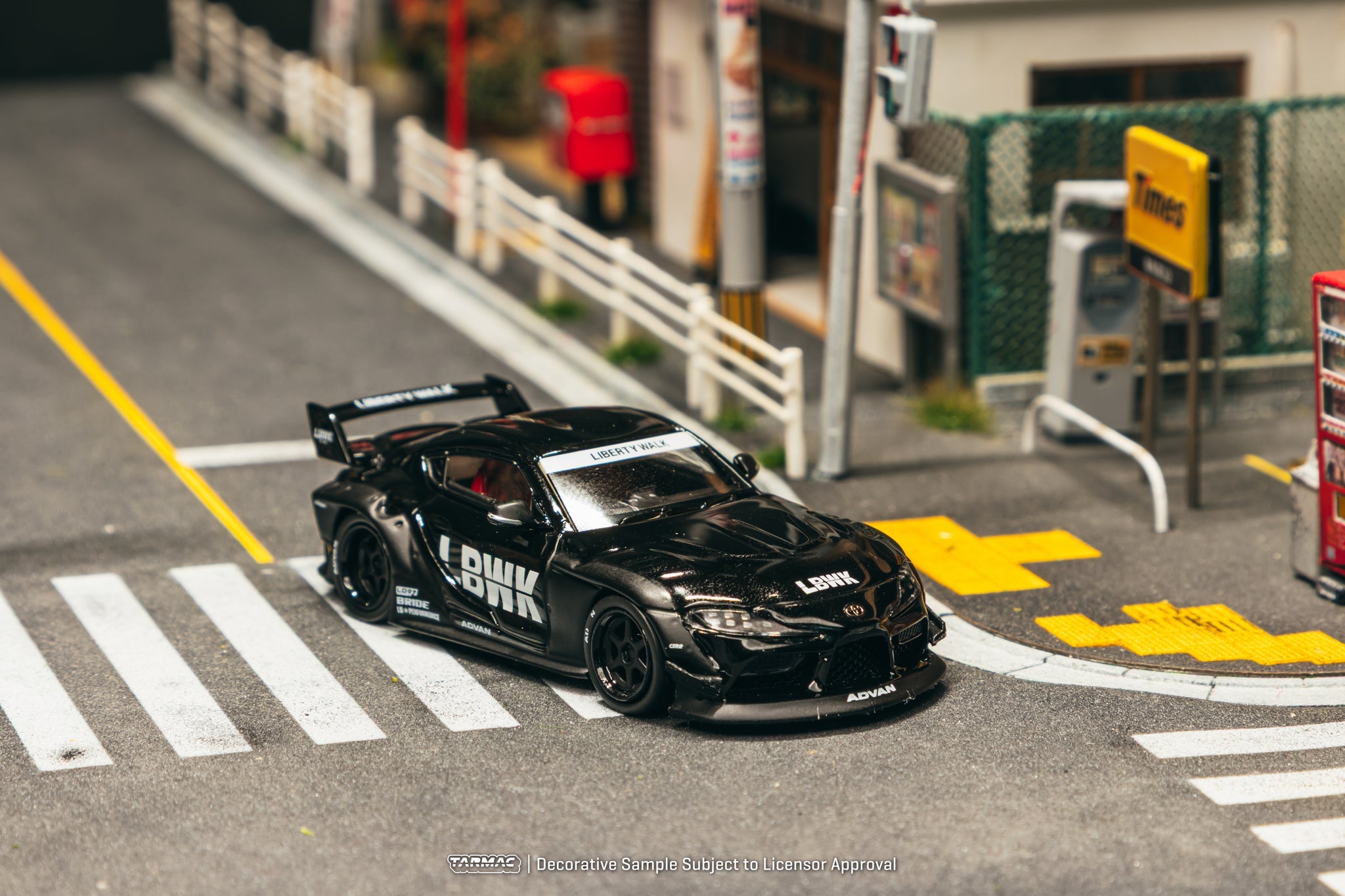 (Pre-order) Tarmac Works 1/64 LB-WORKS TOYOTA SUPRA (A90) Black Diecast Model