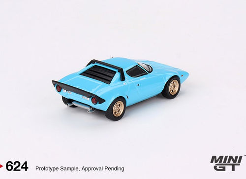 Load image into Gallery viewer, Mini GT #624 1/64 Lancia Stratos HF Stradale Azzuro Chiaro Model Car
