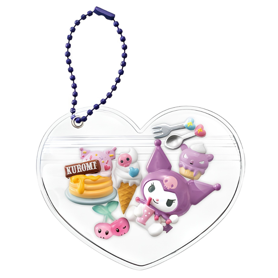 Re-ment Sanrio Candy Toy Kuromi Deco Chara Pouch Key Chain (Set of 6)