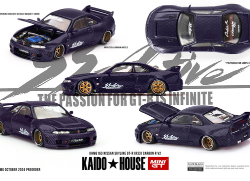 Load image into Gallery viewer, KaidoHouse X Mini GT 1/64 Nissan Skyline GT-R(R33) Active Carbon R V2
