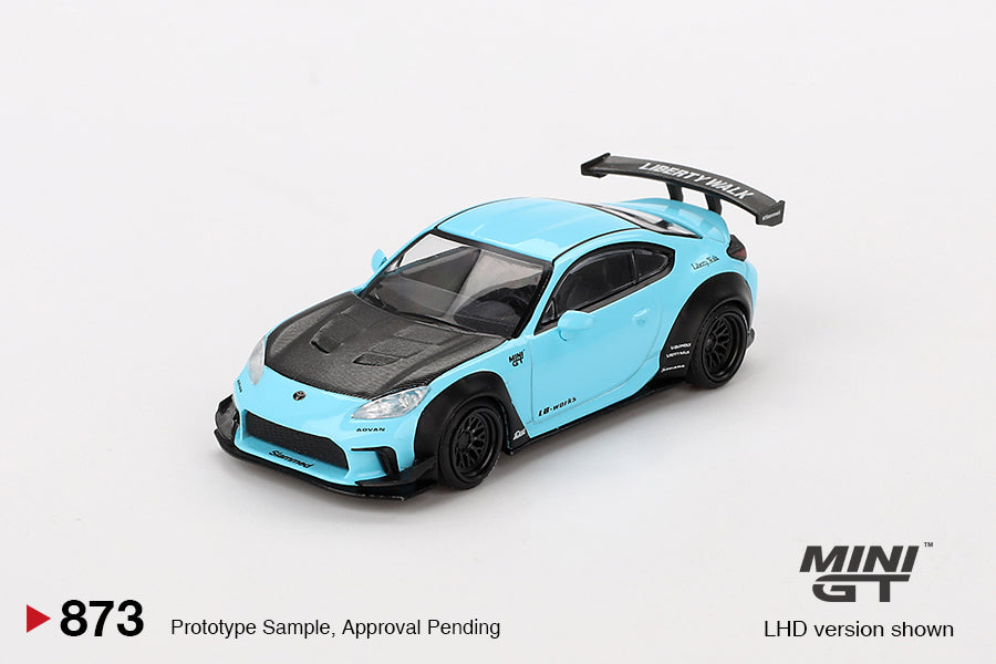 Mini GT #873 1/64 Toyota GR86 LB Nation Baby Blue RHD model car