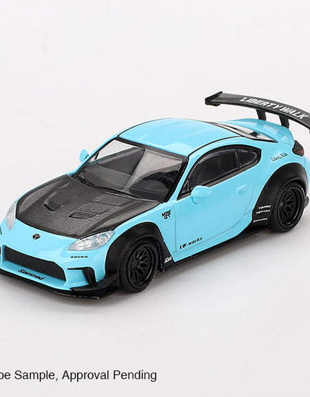 Mini GT #873 1/64 Toyota GR86 LB Nation Baby Blue LHD model car