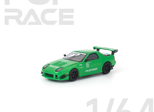 Load image into Gallery viewer, (Pre-order) POPRACE 1/64 MAZDA RX7 (FC3S) RE-AMEMIYA GREEN Model Car #PR640339
