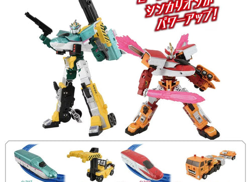 Load image into Gallery viewer, Takara Tomy Plarail Deformation Robot SHINKALION CW E5 Hayabusa Trailer Form
