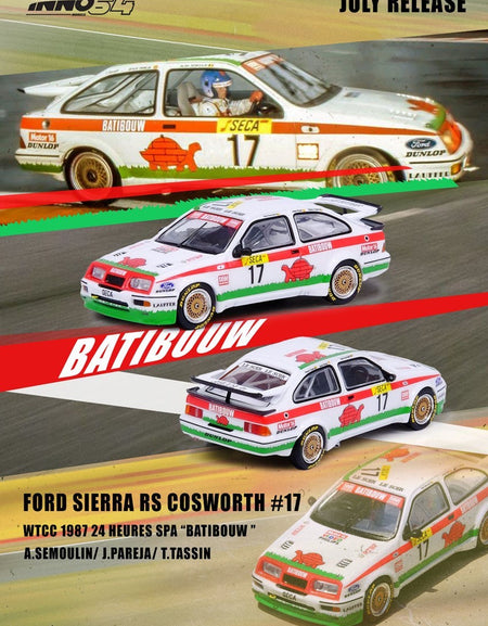 INNO64 1/64 Die-cast Ford Sierra RS Cosworth #17 WTCC 1987 Spa 24 Heures
