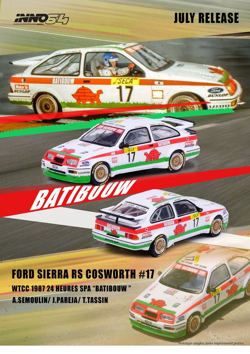 INNO64 1/64 Die-cast Ford Sierra RS Cosworth #17 WTCC 1987 Spa 24 Heures