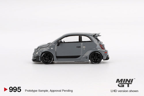 Load image into Gallery viewer, Mini GT #995 Abarth 595 LB-WORKS x Abas Works Grey RHD Model Car
