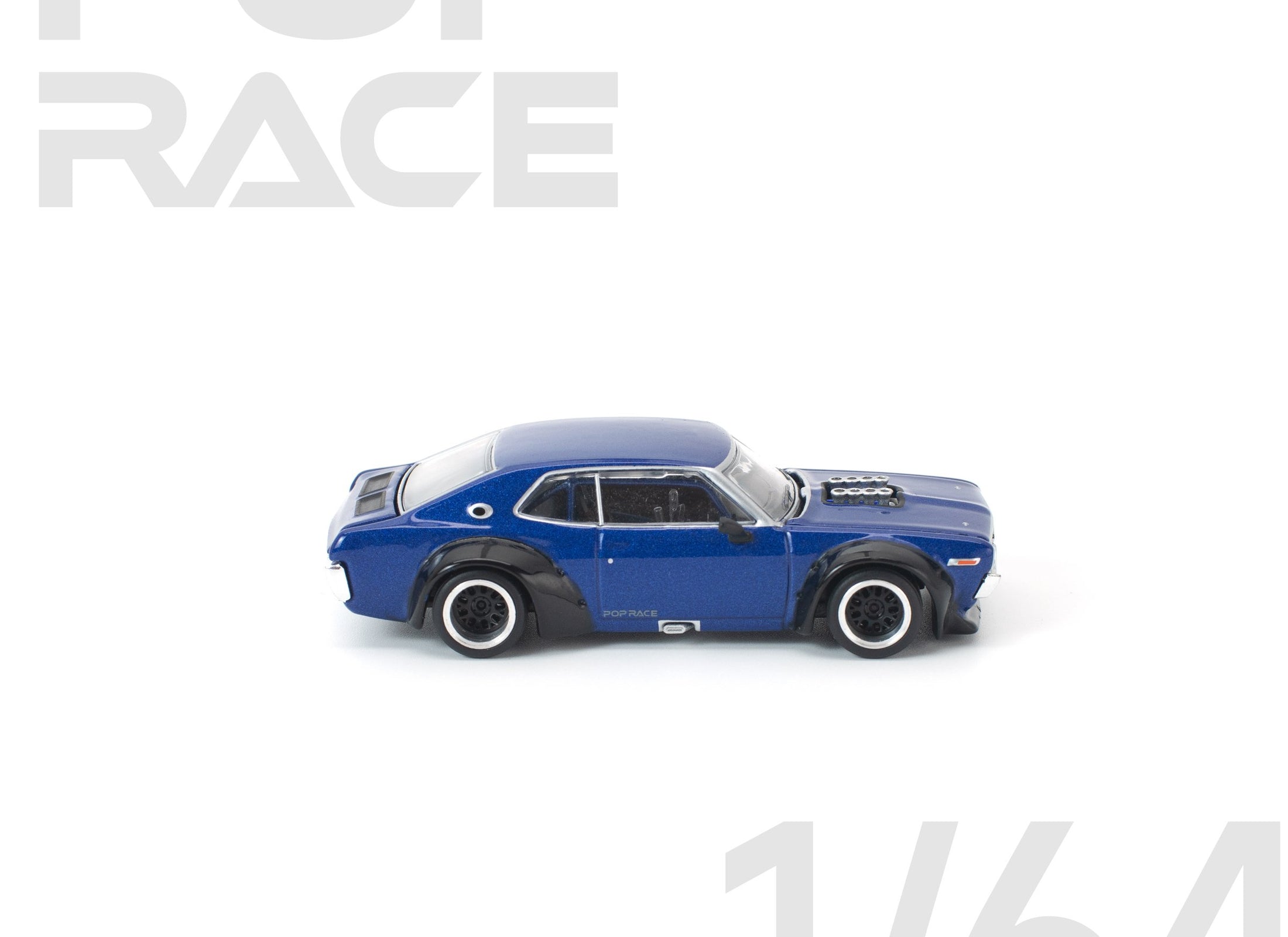 (Pre-order) POP RACE 1/64 LAUREL C130 BLUE Diecast Model Car #PR640320