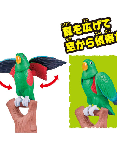 Takara Tomy Adventure Continent Ania Kingdom Eddie (Moluccan Eclectus) Figure